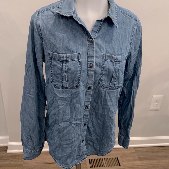 Express Blue Button Down Shirt - Picture 12 of 13
